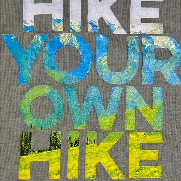 Columbia Gray Omni-Shade Tee Hike Your Own Hike Size-Large - Picture 1 of 4